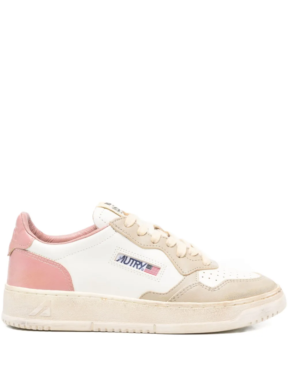 Autry Action leather panelled trainers Neutrals