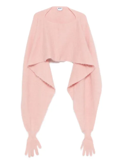 Moschino alpaca wool glove-detail jacket