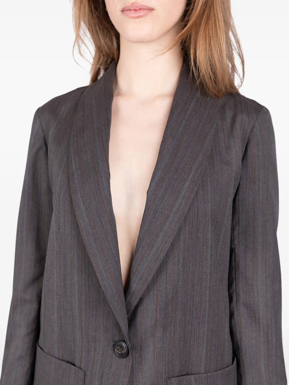 Société Anonyme pinstripe single-breasted blazer Grijs