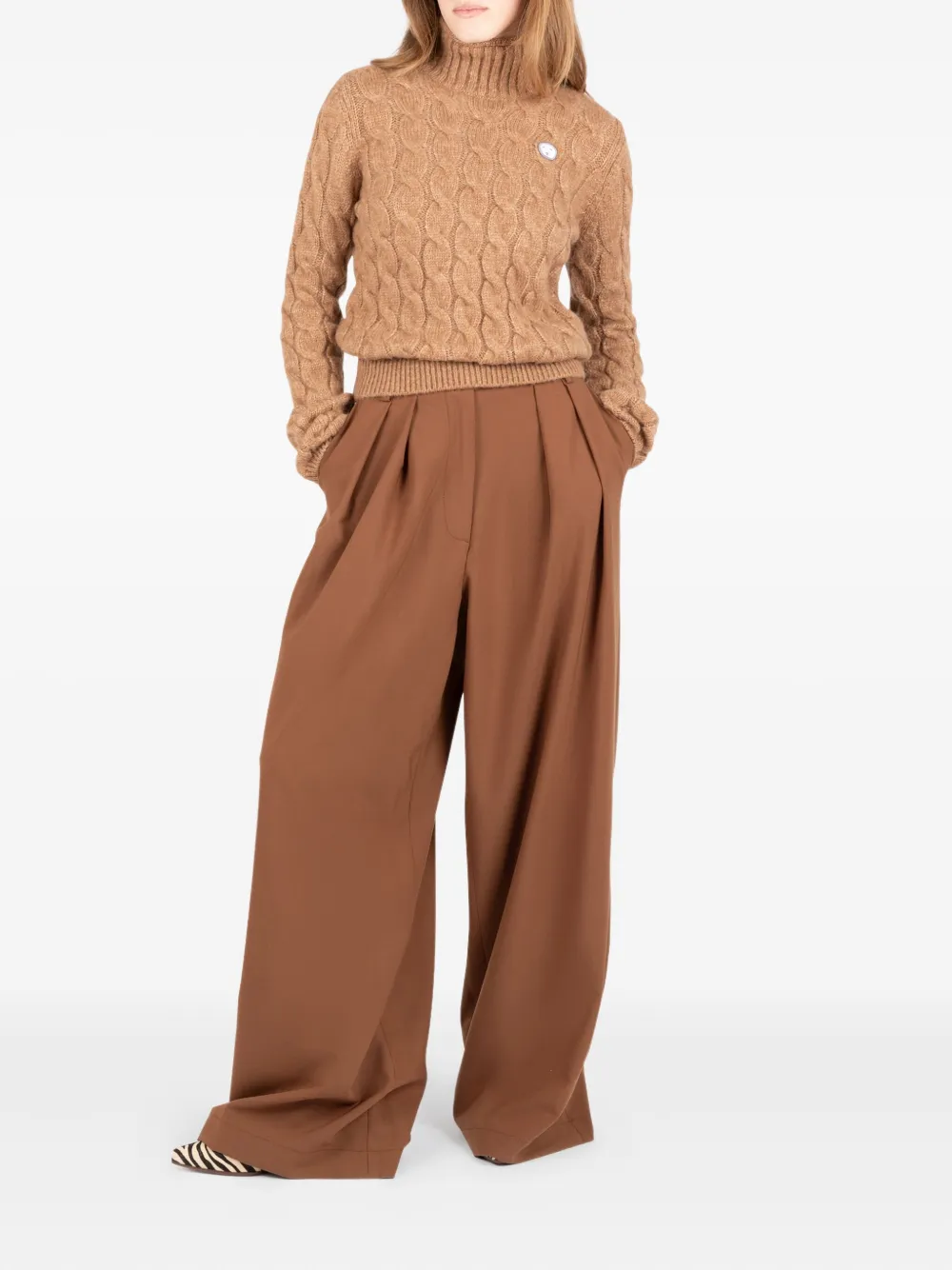 Société Anonyme pleated-front trousers Bruin