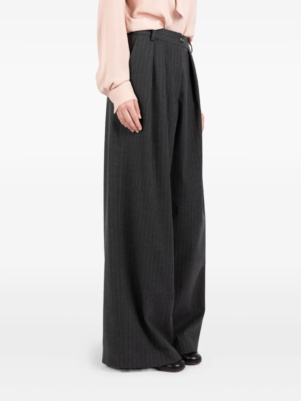 Société Anonyme pinstripe pleated trousers Grijs