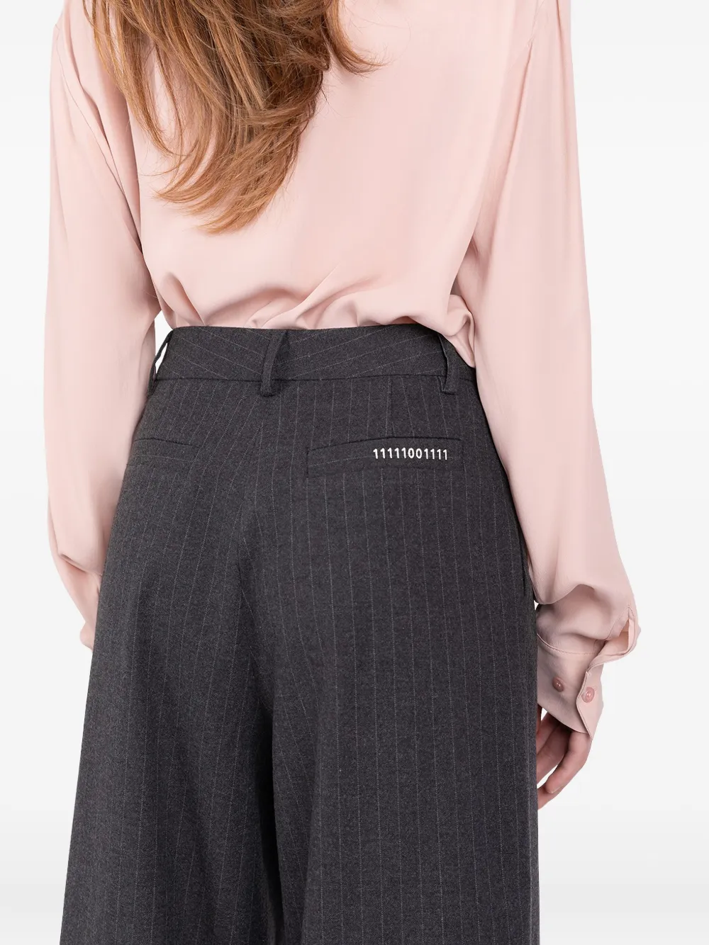 Société Anonyme pinstripe pleated trousers Grijs