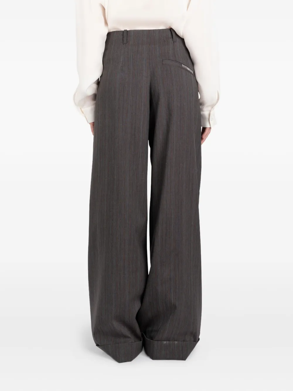 Société Anonyme pinstripe pleated trousers Grijs
