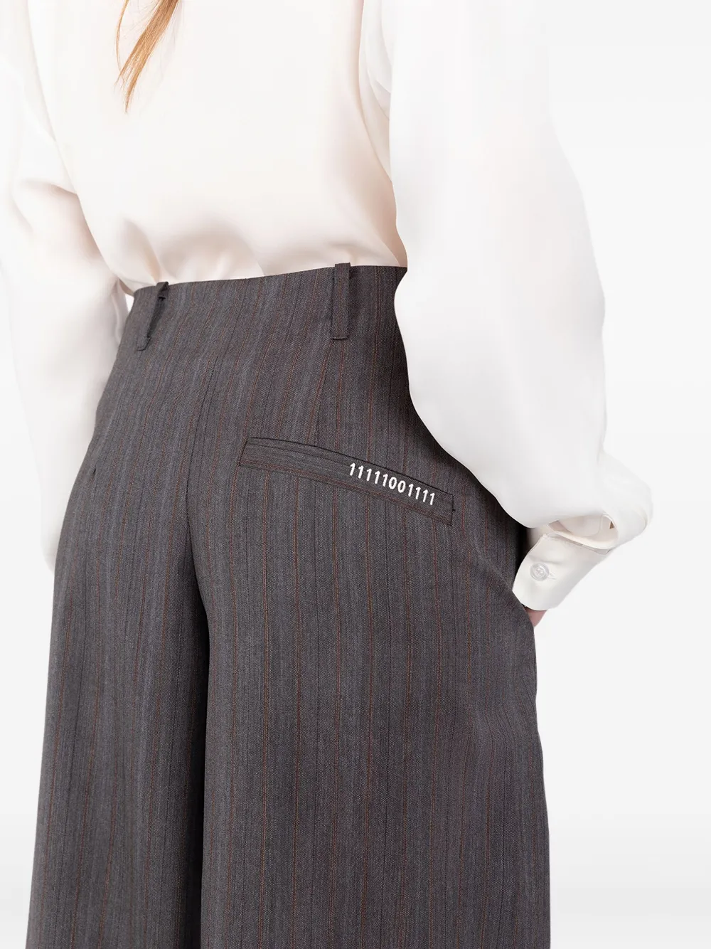 Société Anonyme pinstripe pleated trousers Grijs