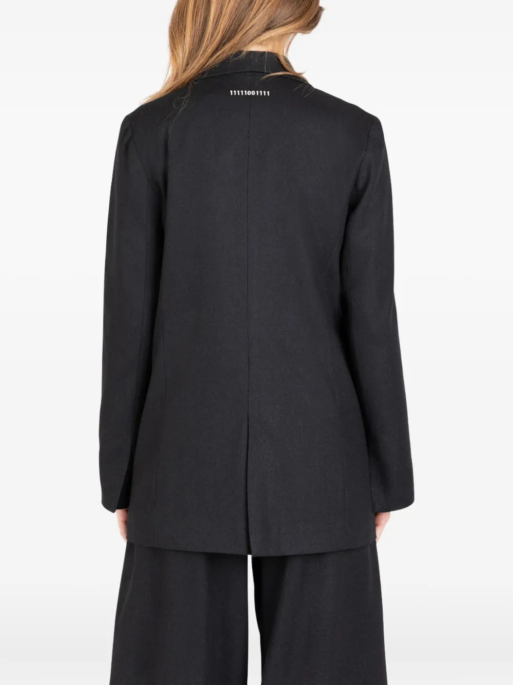 Société Anonyme single-button patch-pocket blazer Zwart