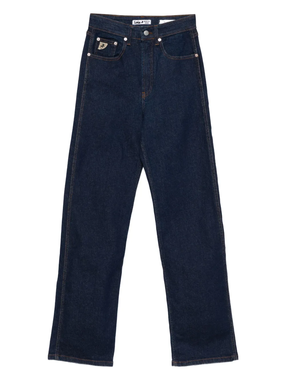 logo-plaque straight-leg jeans