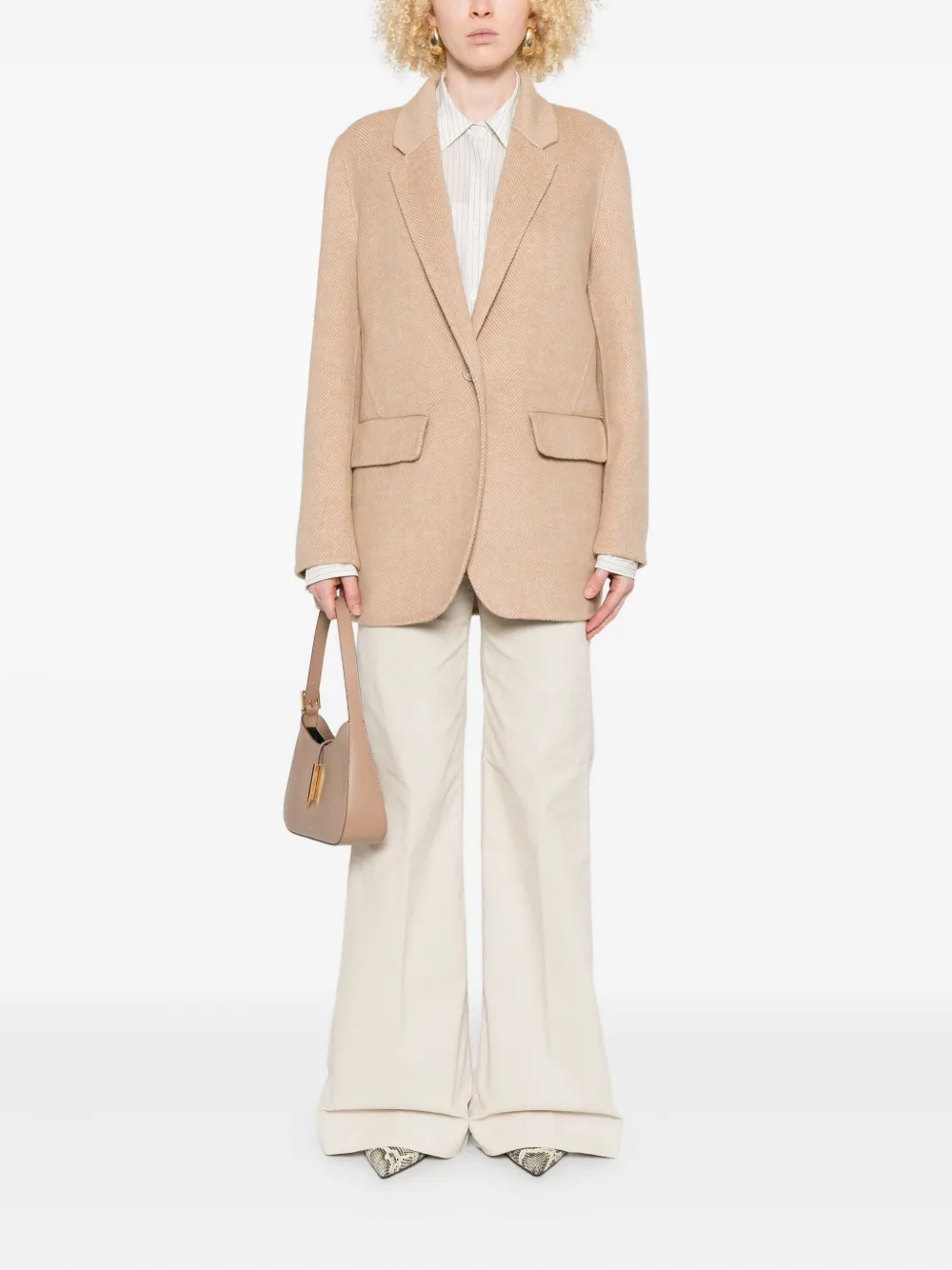Seafarer Corduroy flared trousers - Beige