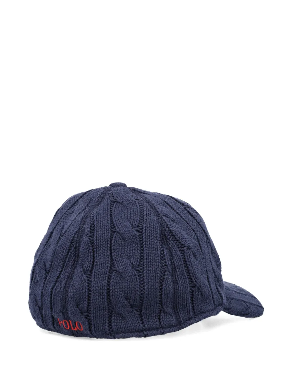Polo Ralph Lauren cable-knit baseball cap Blauw