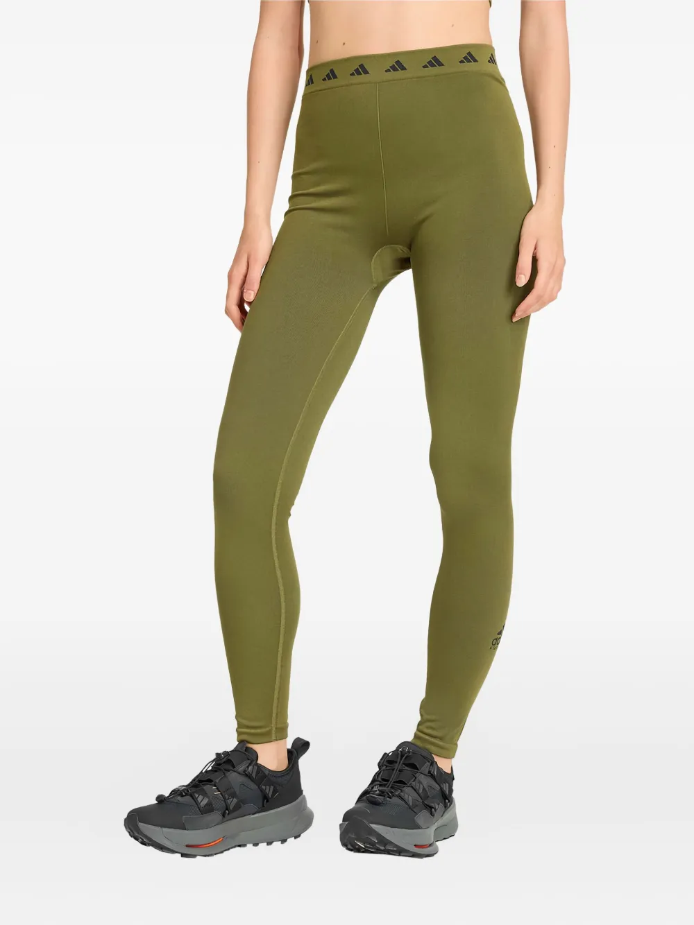 Adidas Legging met logoband - Groen