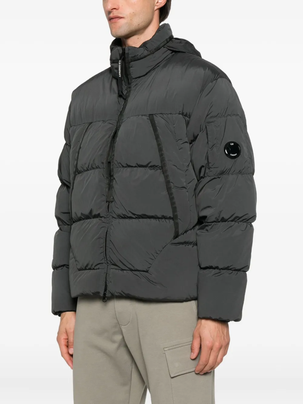 C.P. Company quilted puffer jacket Grijs