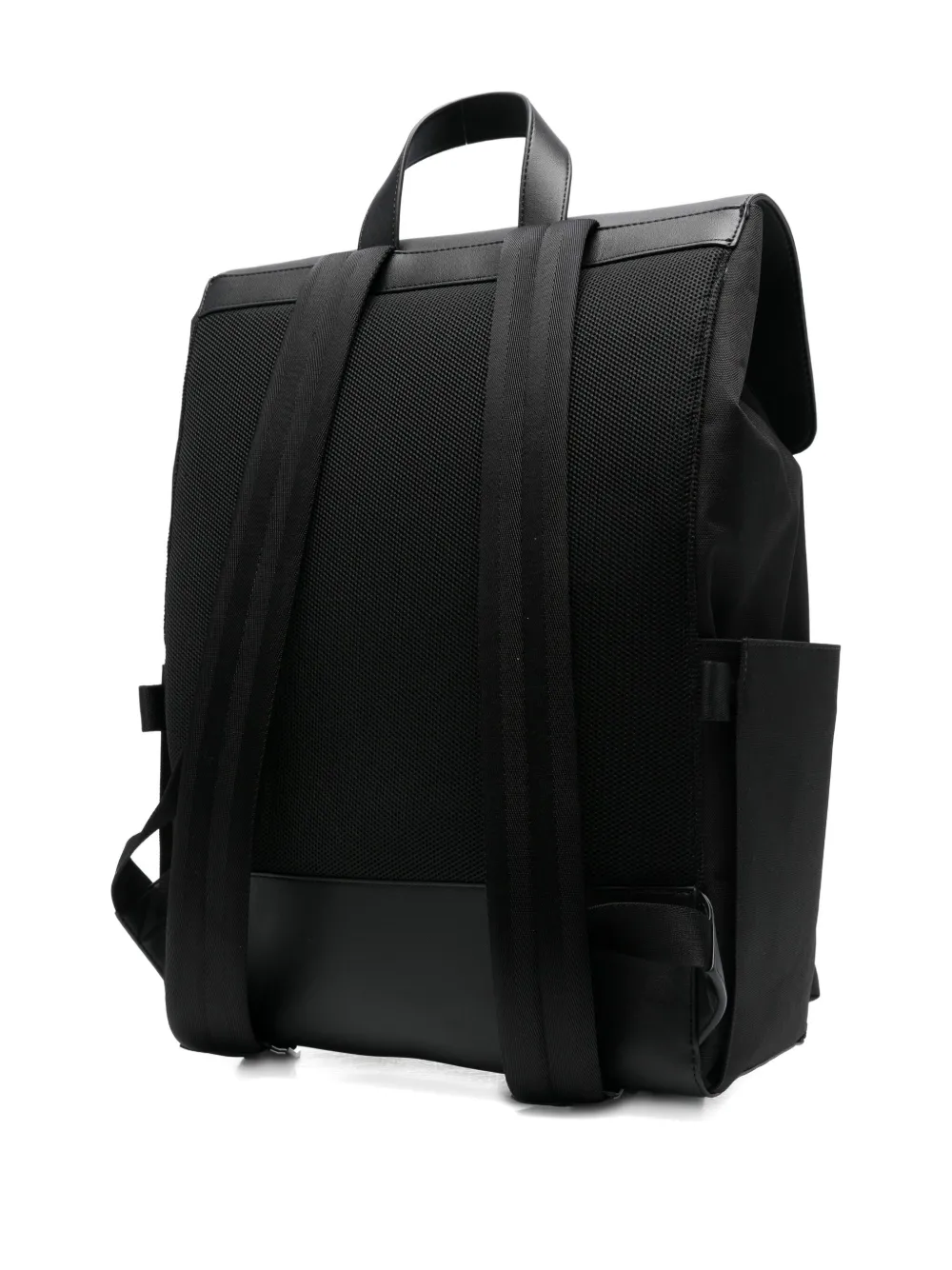 Calvin Klein Flap-pocket Backpack In Black