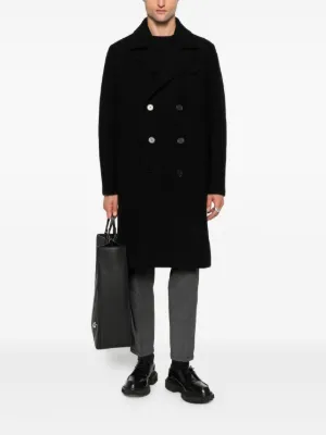 HARRIS WHARF LONDON  メンズ  ウール コート ピーコート Burberry ウールブレンド ピーコート 通販 - FARFETCH