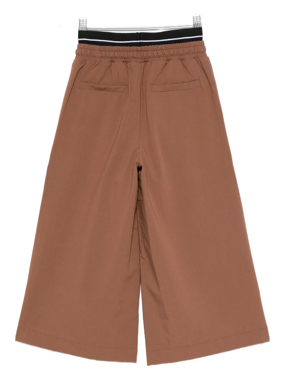 Msgm Elastic-waistband Drawstring Trousers In Brown