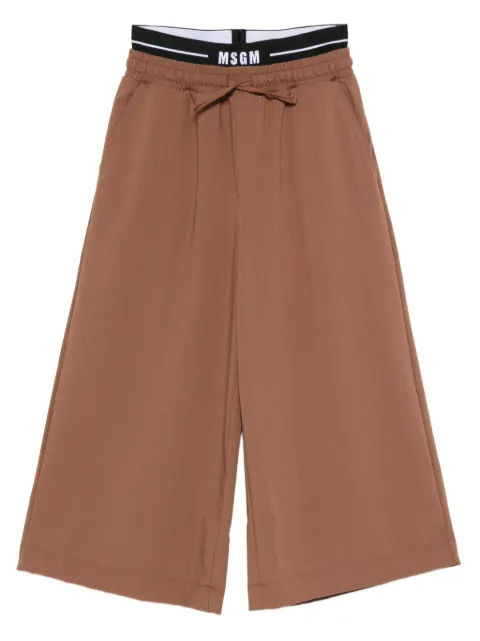 MSGM Kids elastic-waistband drawstring trousers