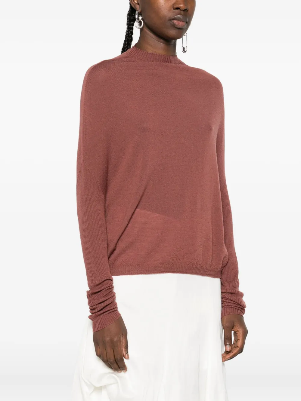 Rick Owens Top met hoge hals Roze