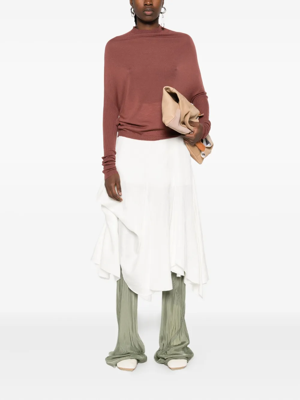 Rick Owens Top met hoge hals - Roze