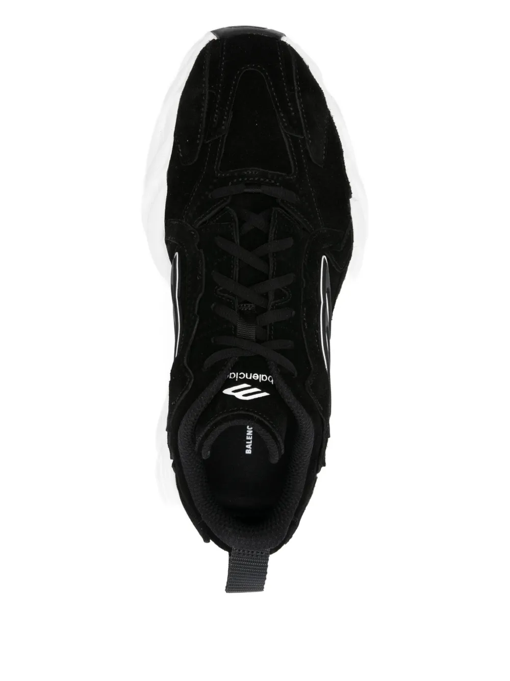 Balenciaga Monday suede-leather sneakers Black