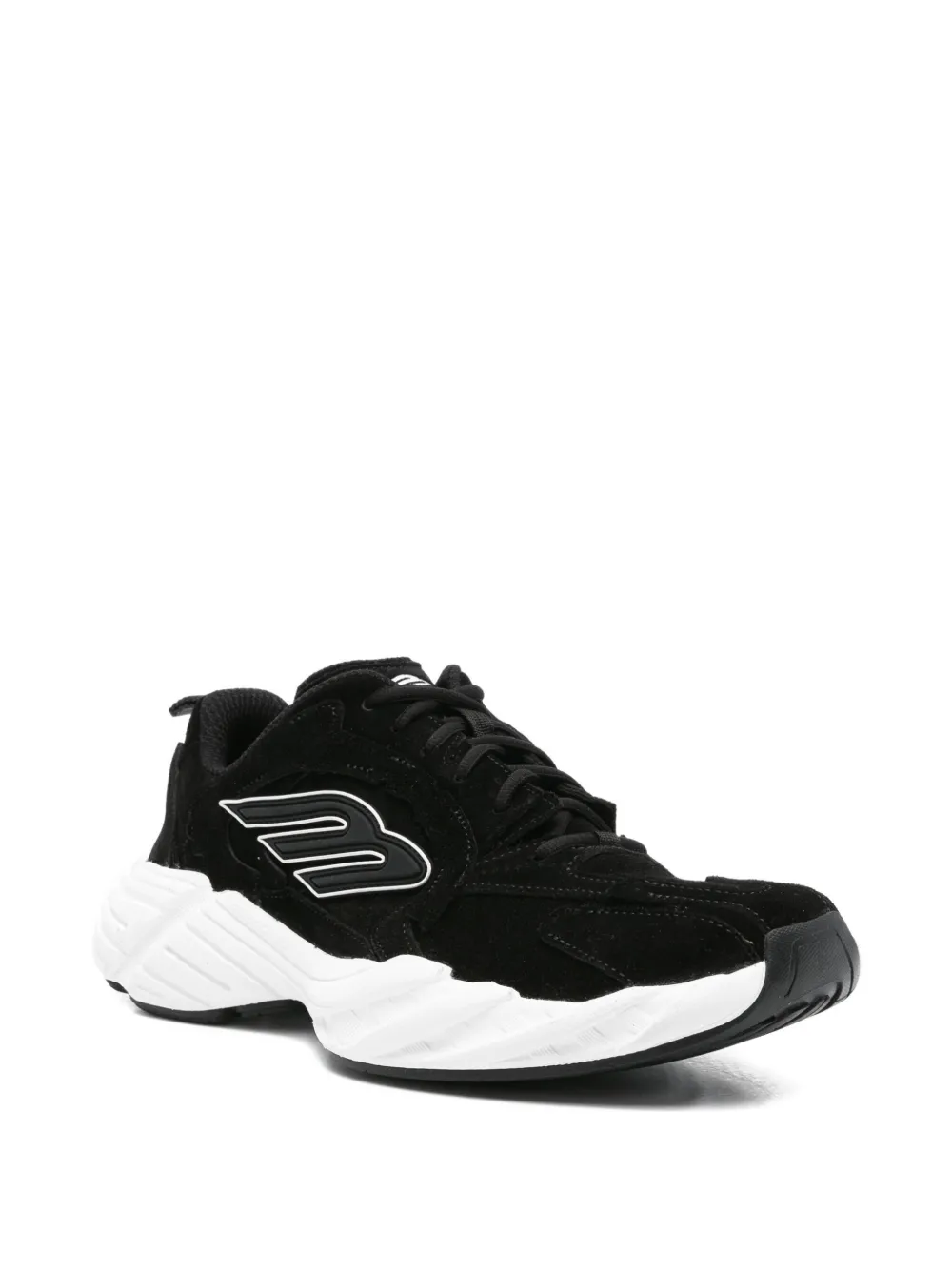 Balenciaga Monday suede-leather sneakers Black