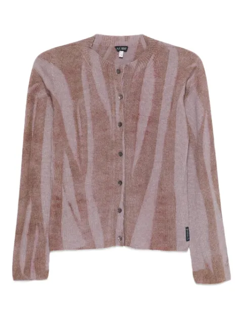 Giorgio Armani Pre-Owned 2000s stripe wool cardigan