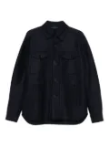 Harris Wharf London button-down flap-pocket shirt jacket - Blue