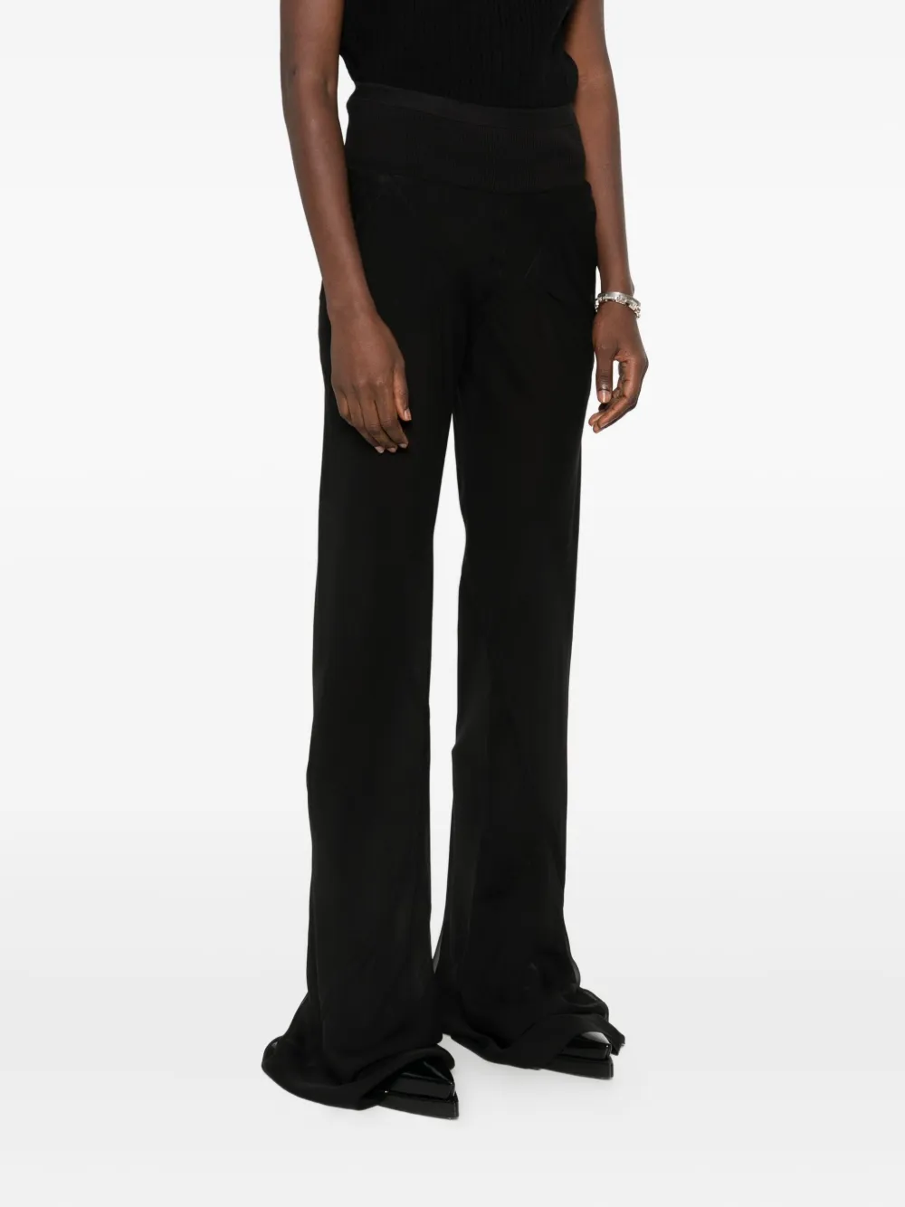 Rick Owens Broek met geplooid vlak Zwart