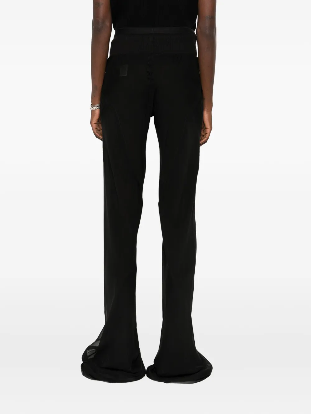 Rick Owens Broek met geplooid vlak Zwart