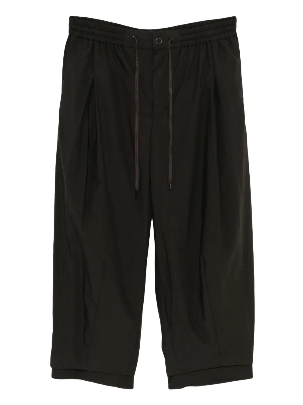 Devoa Cotton Trousers In Black