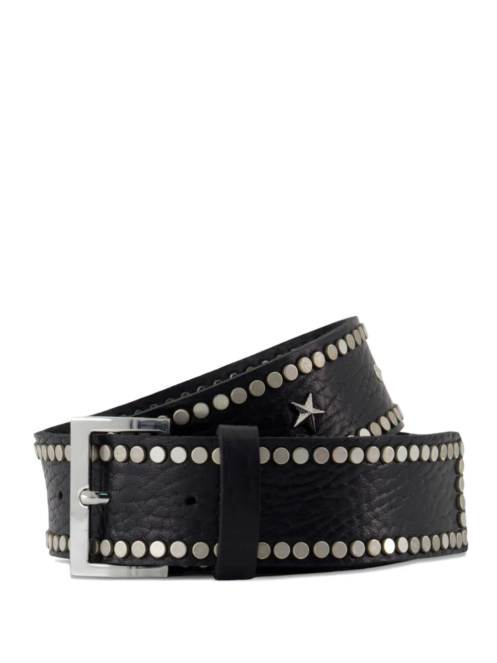 Zadig&Voltaire star-studded leather belt Zwart