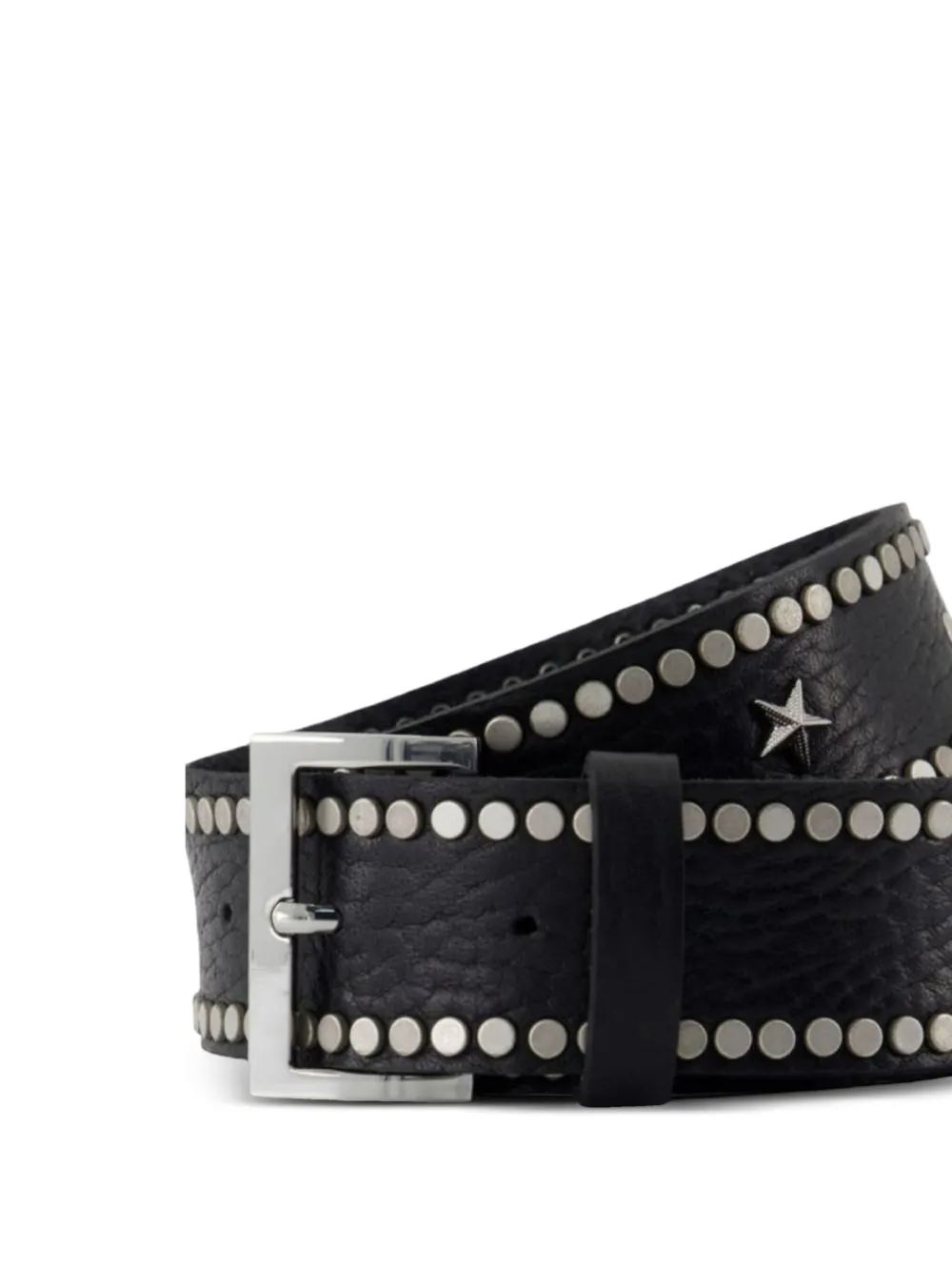 Zadig&Voltaire star-studded leather belt Zwart