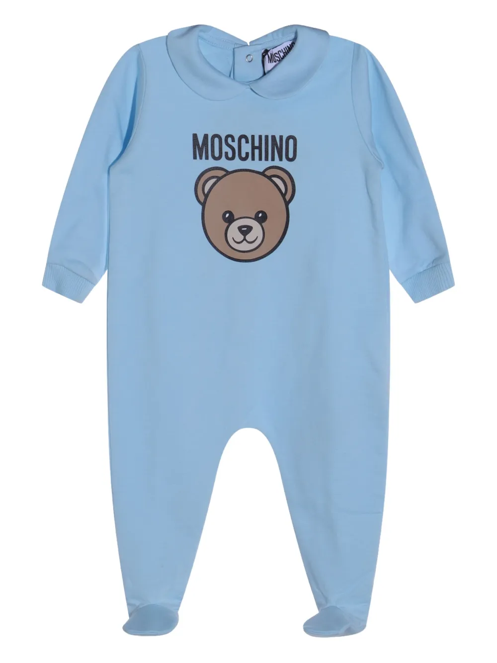 Moschino Kids teddy-print babygrow set Blauw