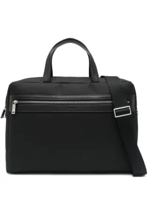 Burberry Pasta Xadrez De Couro | Preto | FARFETCH BR