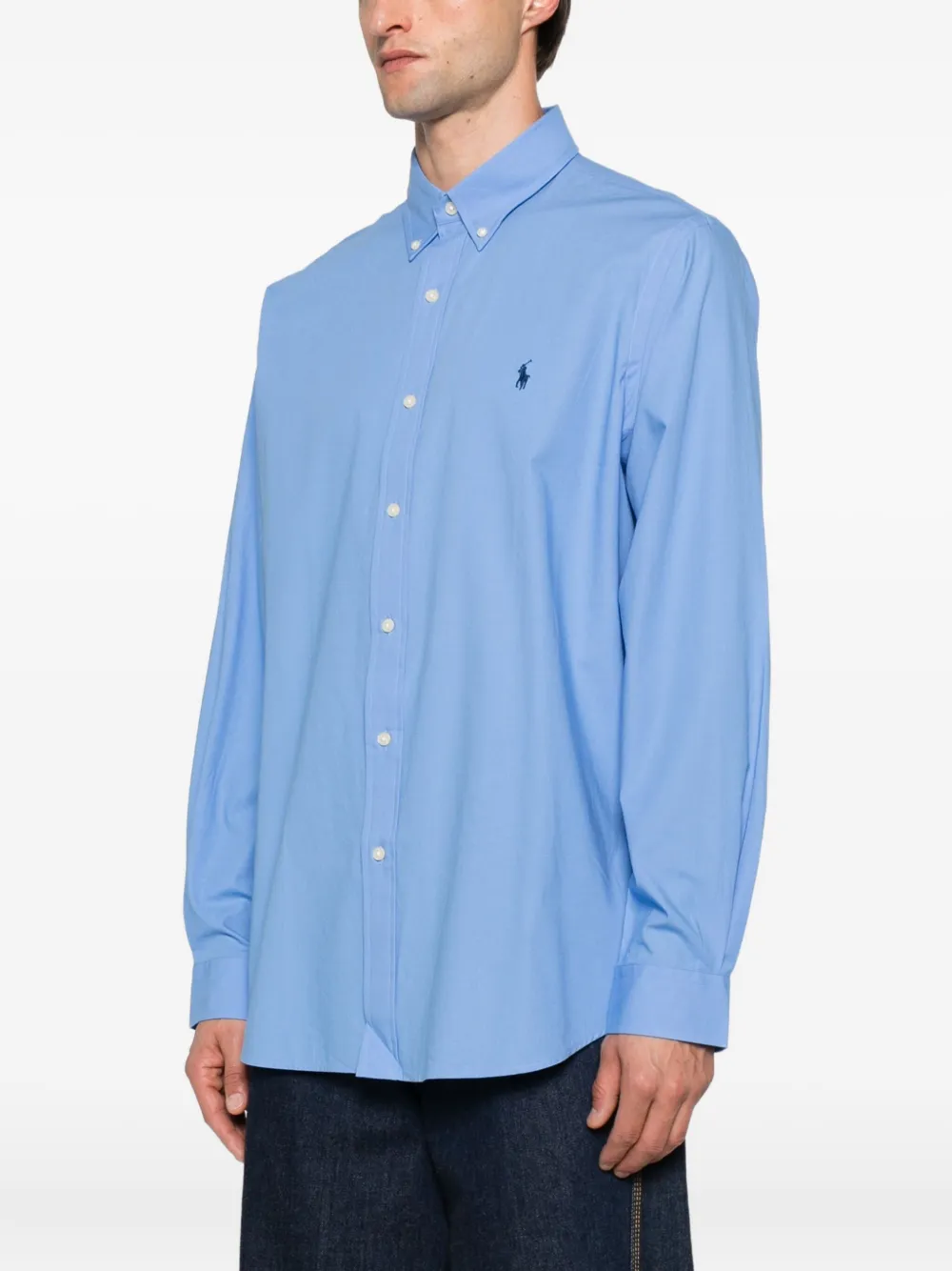 Polo Ralph Lauren Katoenen overhemd met lange mouwen Blauw