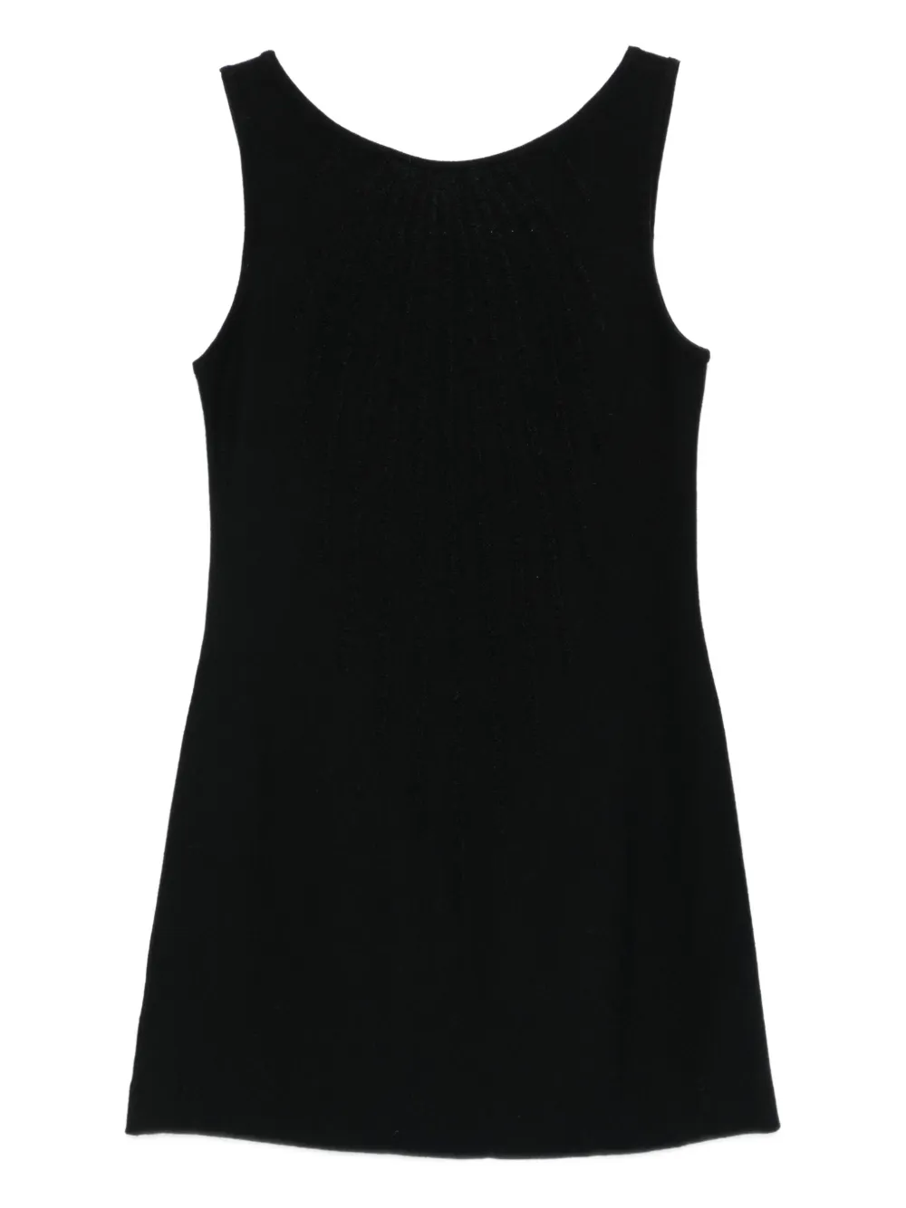 Pre-owned Giorgio Armani 2000s Pleated Tank Top In Black