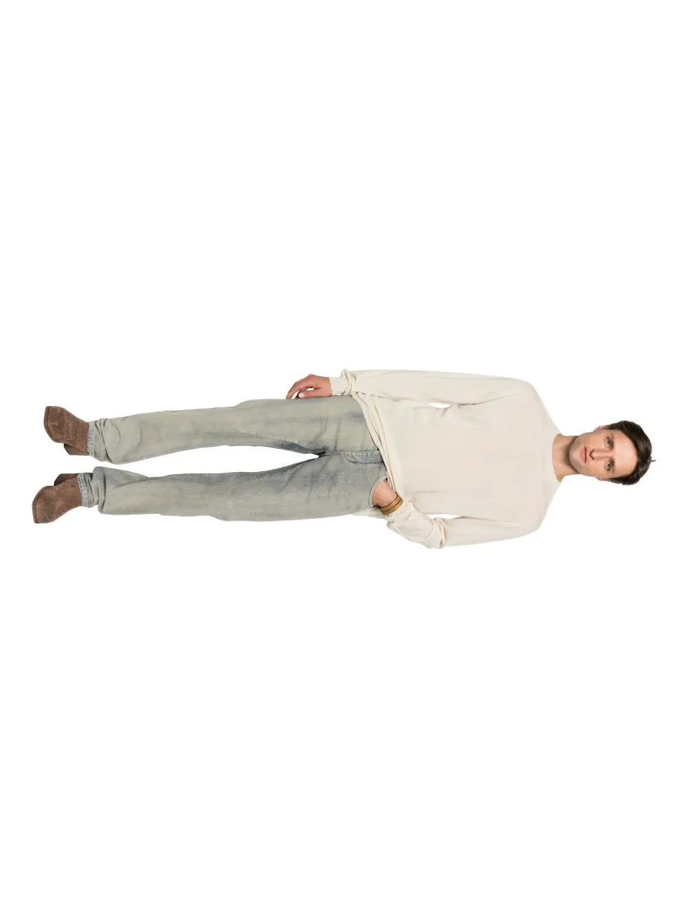 Rick Owens DRKSHDW stitching-details jeans Blauw