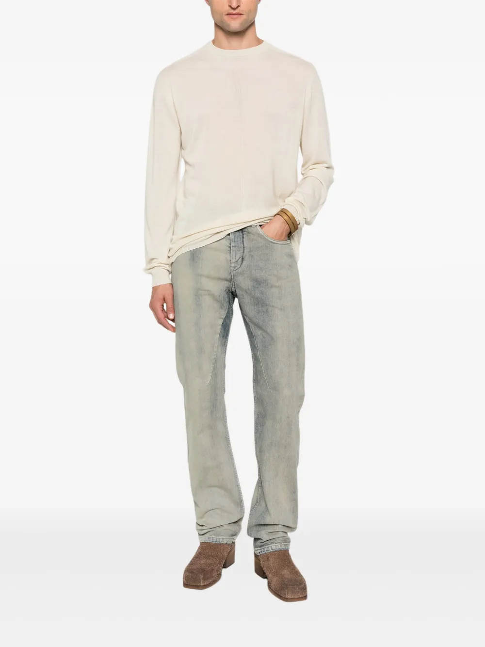 Rick Owens DRKSHDW stitching-details jeans - Blauw