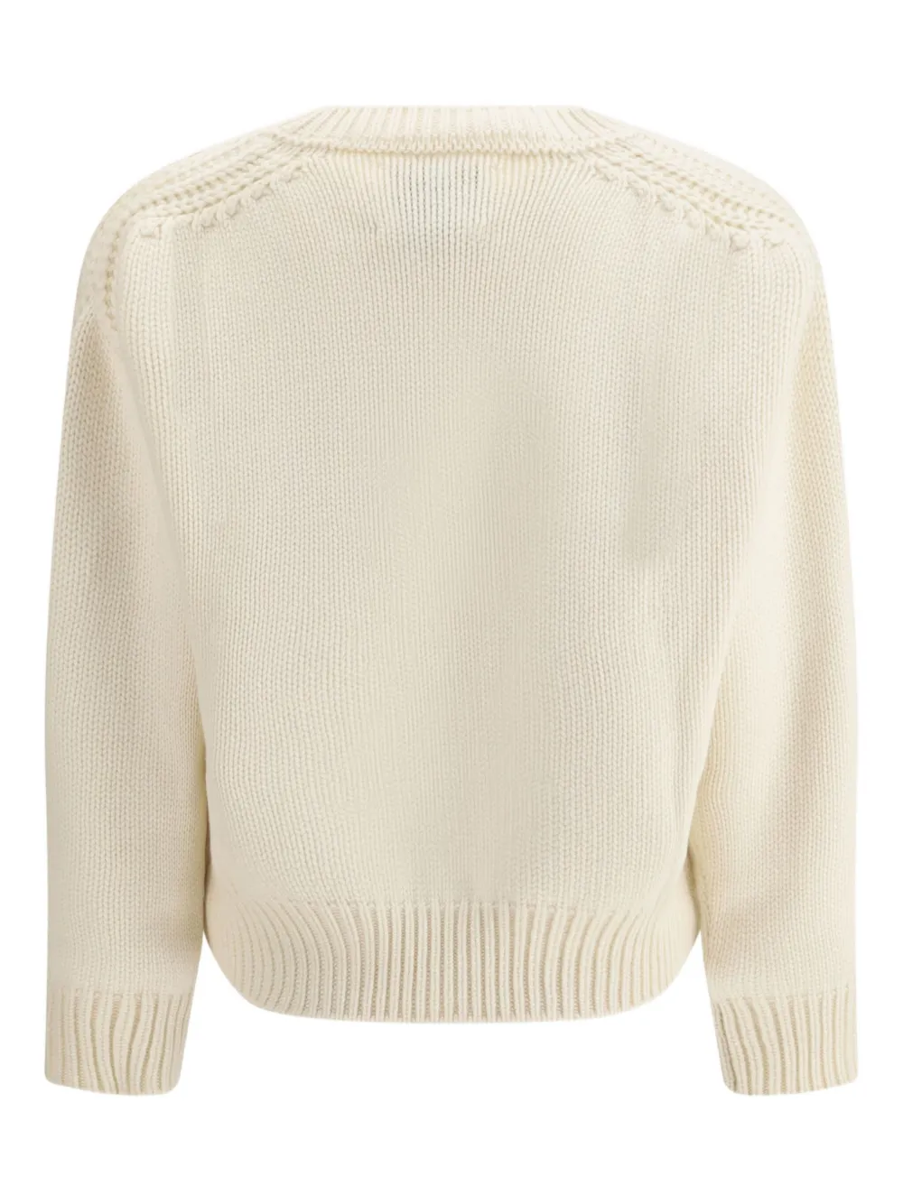 SA SU PHI crew-neck knitted sweater Wit