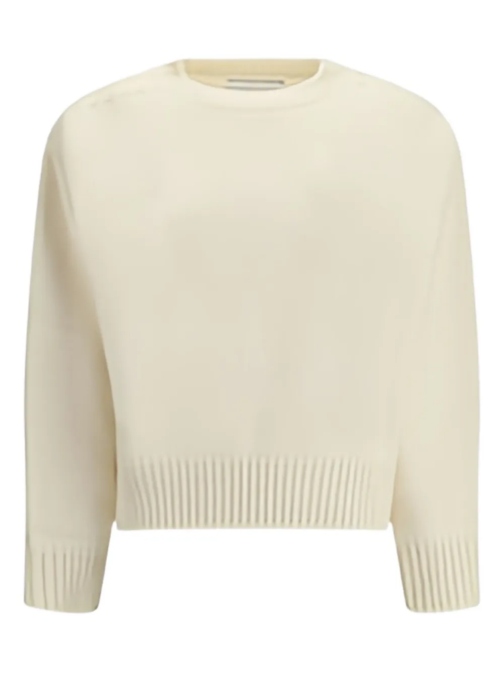 SA SU PHI crew-neck knitted sweater Wit