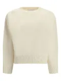 SA SU PHI crew-neck knitted sweater - White