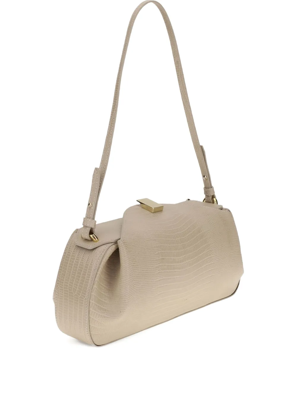 Yuzefi Oyster Embossed-leather Clutch Bag In Neutral