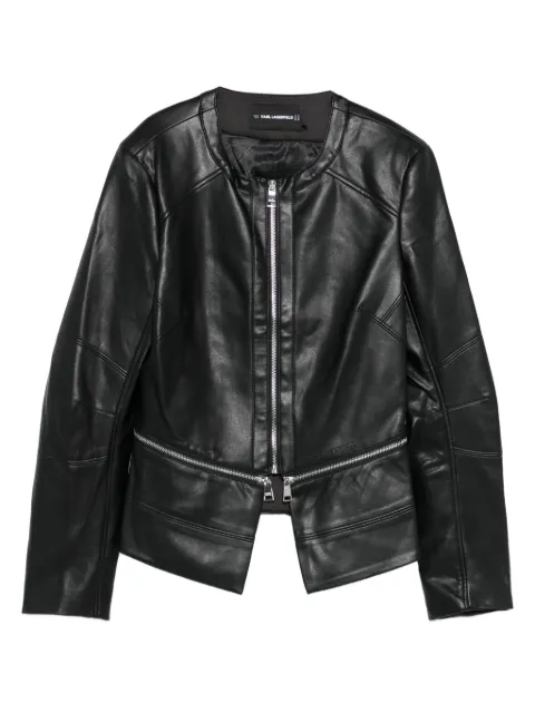 Karl Lagerfeld zip-front panelled jacket