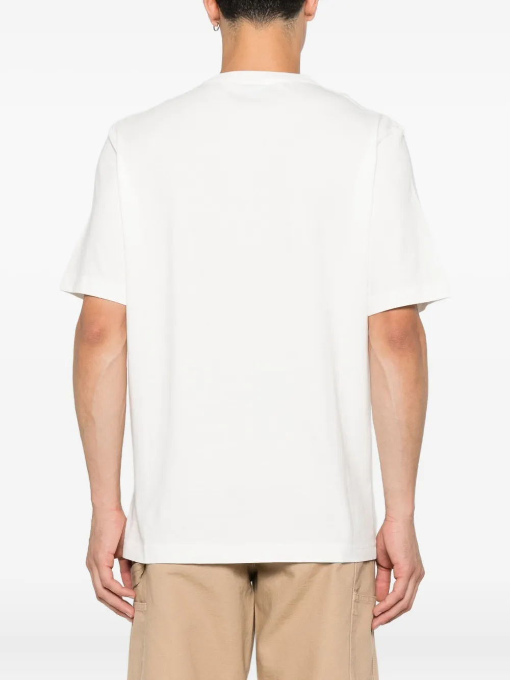 Autry T-shirt met ronde hals en vlagprint Wit