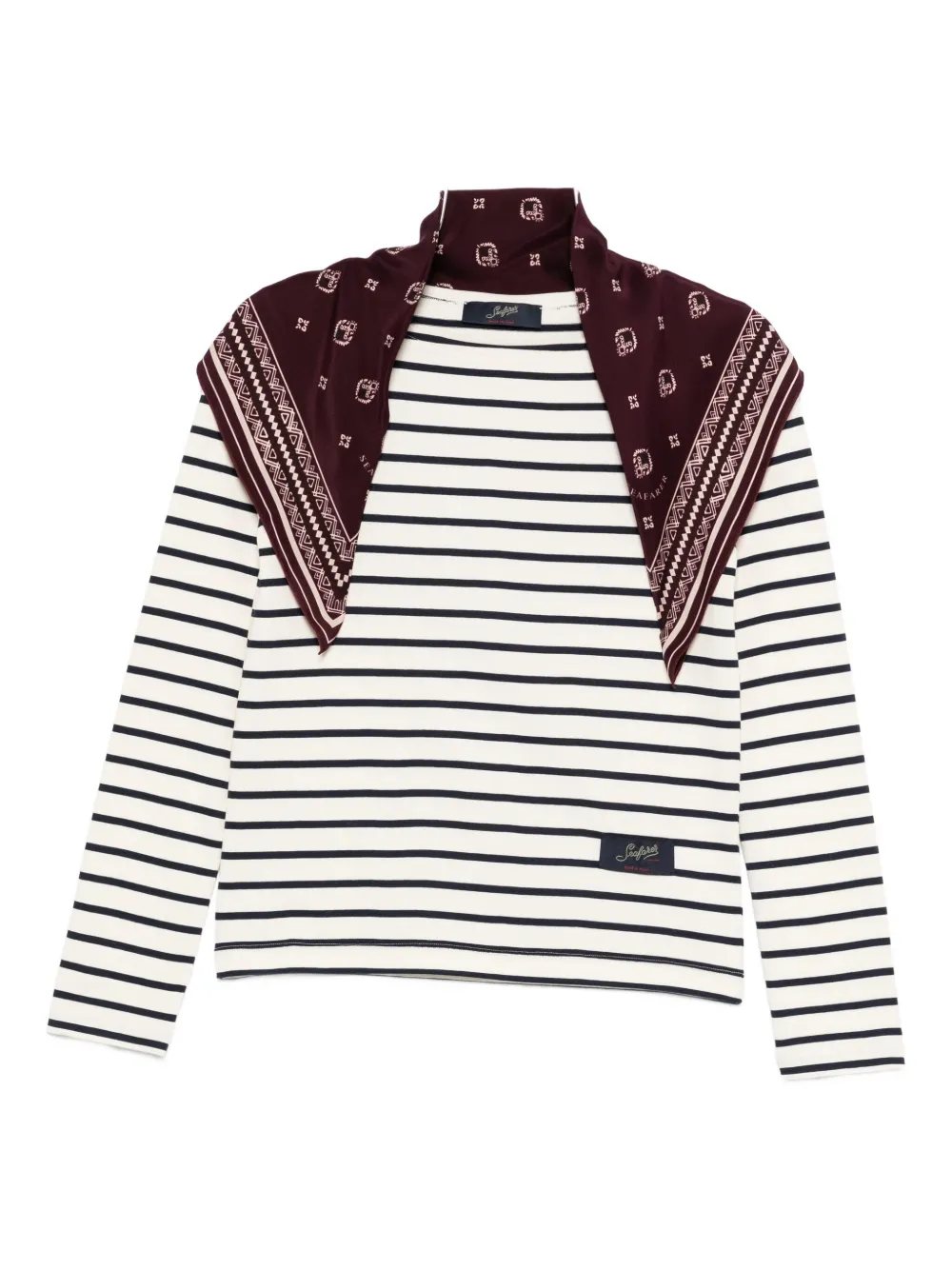 Seafarer Striped Bandana-detail Long-sleeves T-shirt In Multi