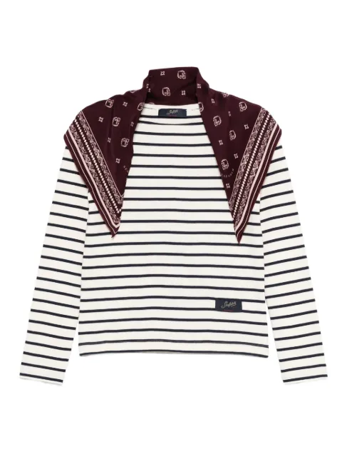 Seafarer striped bandana-detail long-sleeves T-shirt