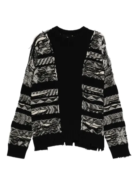 Isabel Benenato frayed-detail wool sweater