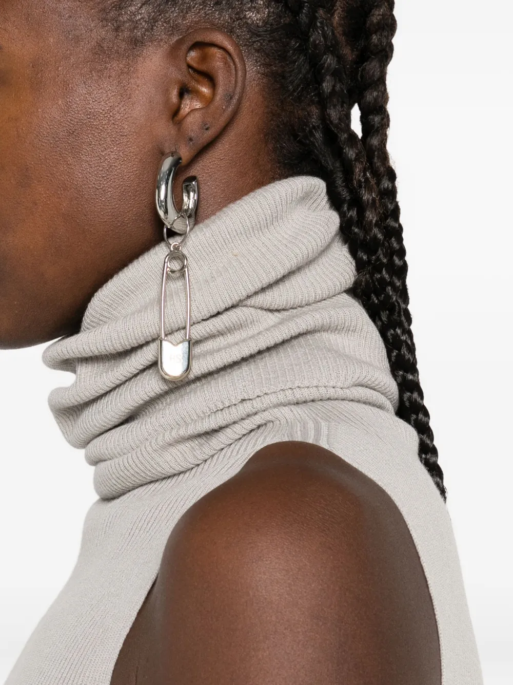 Rick Owens Ribgebreide midi-jurk Grijs
