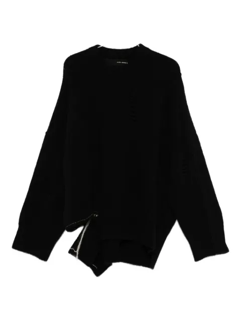 Isabel Benenato distressed-detail merino-blend sweater