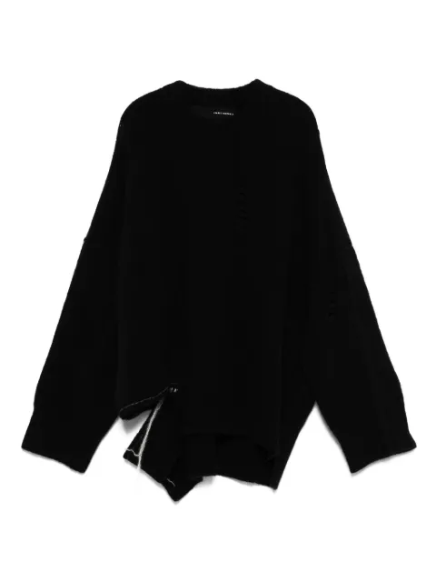 Isabel Benenato distressed-detail merino-blend sweater