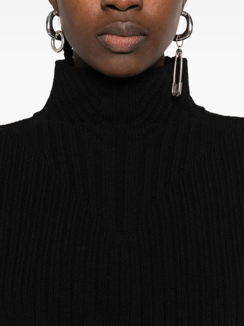 Rick Owens Mouwloze top met hoge hals Zwart
