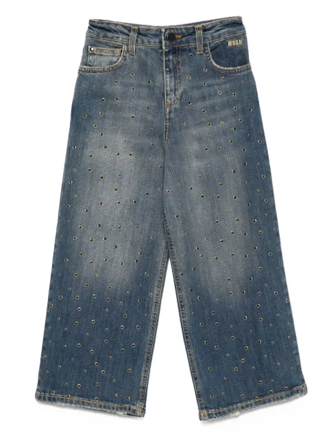 MSGM Kids Jeans a gamba ampia