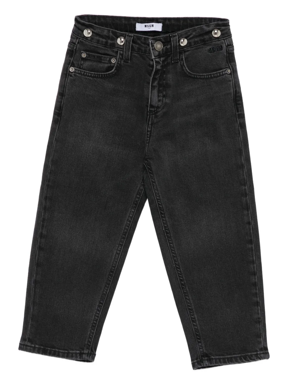Msgm Kids' Button-fastening Jeans In Black